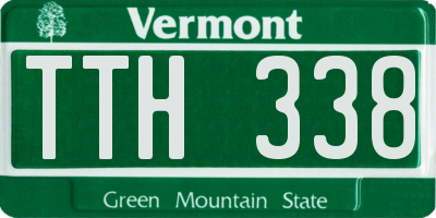 VT license plate TTH338