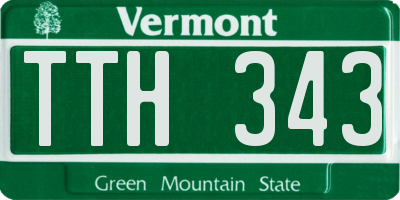 VT license plate TTH343