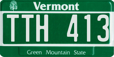 VT license plate TTH413