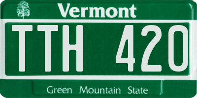 VT license plate TTH420