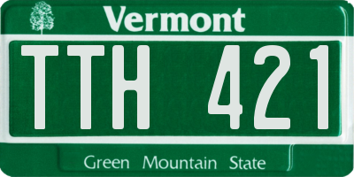 VT license plate TTH421