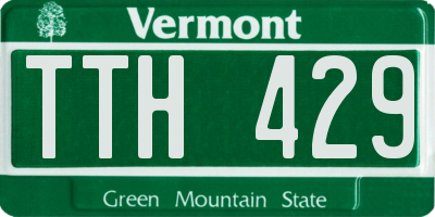 VT license plate TTH429