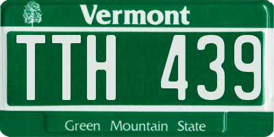 VT license plate TTH439