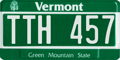 VT license plate TTH457