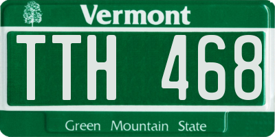 VT license plate TTH468