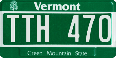 VT license plate TTH470