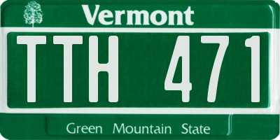 VT license plate TTH471