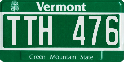 VT license plate TTH476