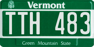 VT license plate TTH483