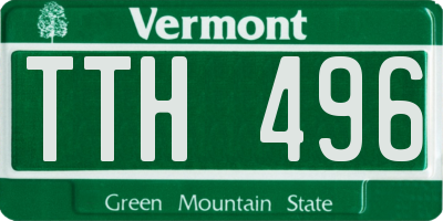 VT license plate TTH496