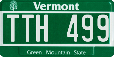 VT license plate TTH499