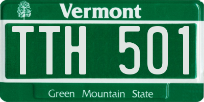VT license plate TTH501
