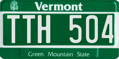 VT license plate TTH504