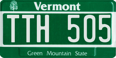 VT license plate TTH505
