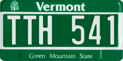 VT license plate TTH541