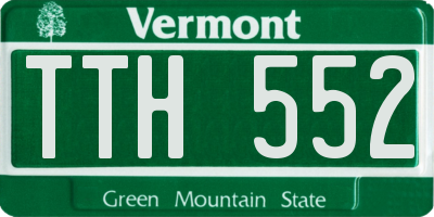 VT license plate TTH552