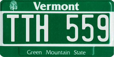 VT license plate TTH559