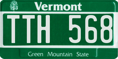 VT license plate TTH568