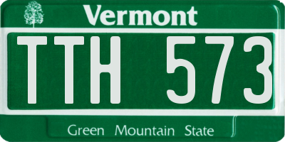 VT license plate TTH573