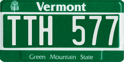 VT license plate TTH577