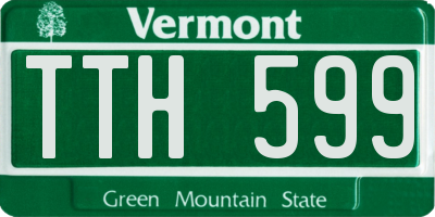 VT license plate TTH599