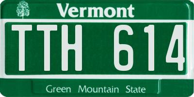VT license plate TTH614