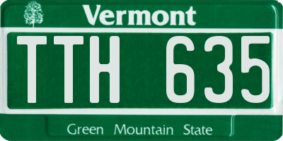 VT license plate TTH635
