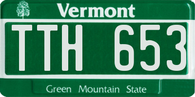 VT license plate TTH653