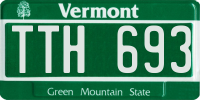 VT license plate TTH693