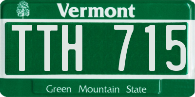 VT license plate TTH715