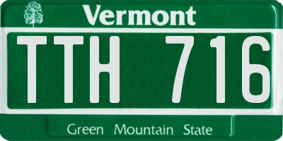 VT license plate TTH716