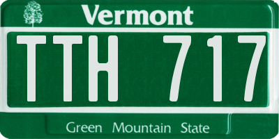 VT license plate TTH717