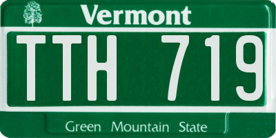 VT license plate TTH719