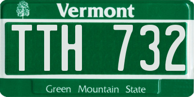 VT license plate TTH732