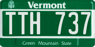 VT license plate TTH737