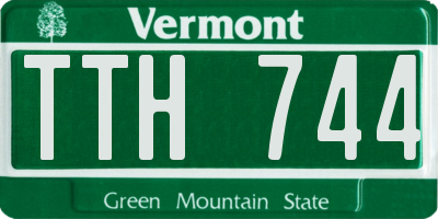 VT license plate TTH744
