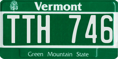 VT license plate TTH746
