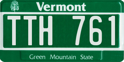 VT license plate TTH761
