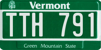 VT license plate TTH791