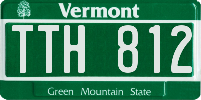 VT license plate TTH812