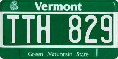 VT license plate TTH829