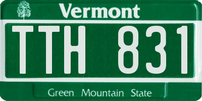 VT license plate TTH831