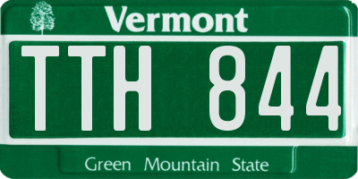 VT license plate TTH844