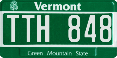 VT license plate TTH848