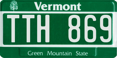 VT license plate TTH869