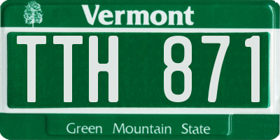 VT license plate TTH871