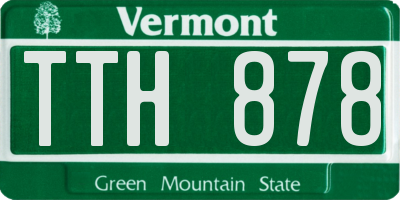 VT license plate TTH878
