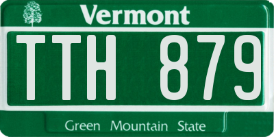 VT license plate TTH879