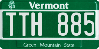 VT license plate TTH885