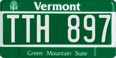 VT license plate TTH897